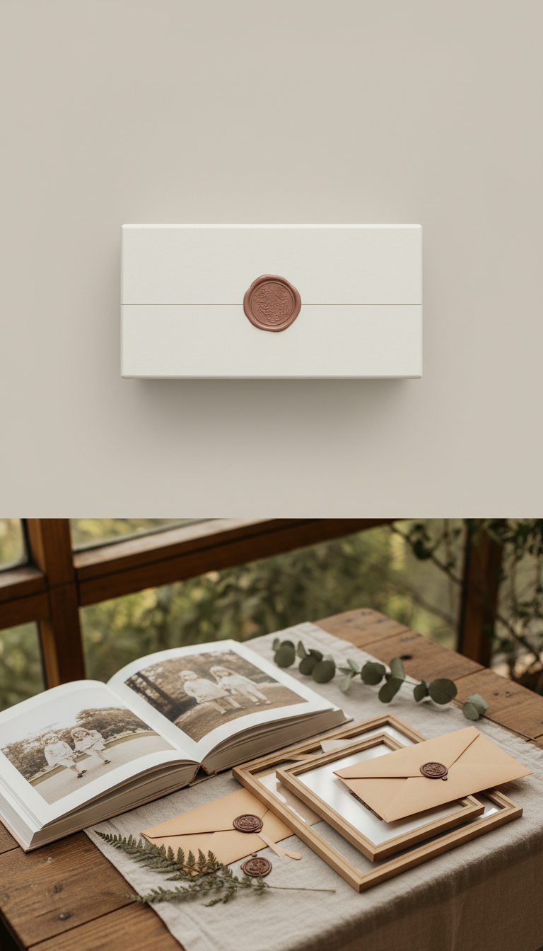 Custom wax-sealed keepsake print box